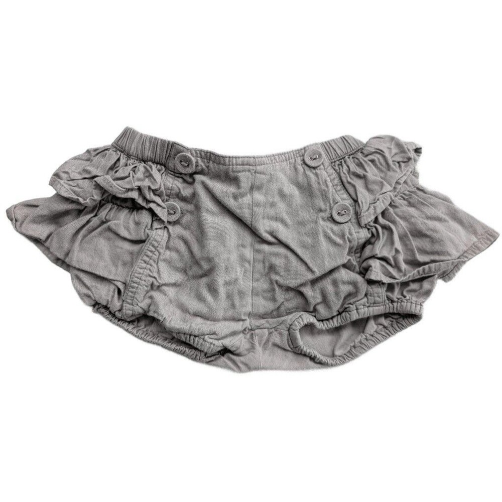 Little Wings Frilled Bloomers Baby Girl Gray Ruffle Bloomer Shorts 12M